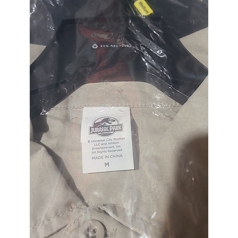 Spirit Halloween Adult Jurassic Park Work Shirt Costume Kit ADULT M [01821644] - Picture 3 of 6